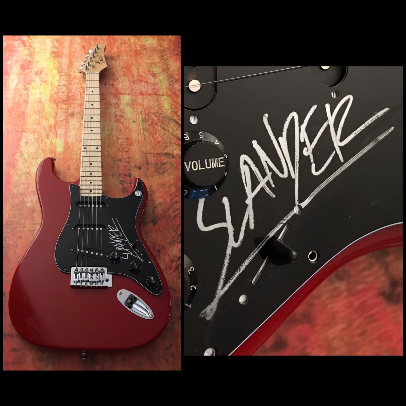 GFA DJs Derek Anderson & Scott Land * SLANDER * Signed Electric Guitar S3 COA