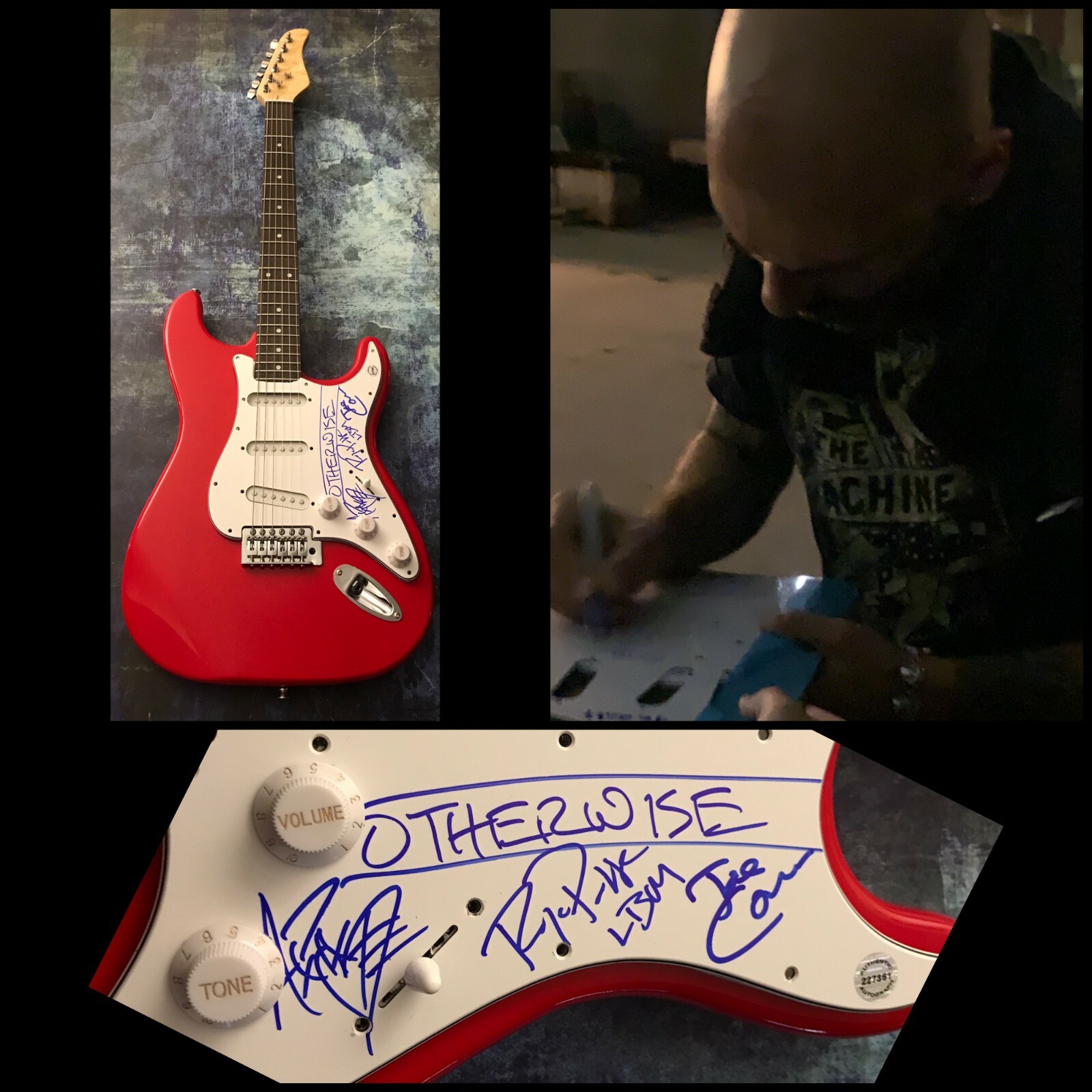 GFA Adrian Patrick x4 Band * OTHERWISE * Signed Electric Guitar PROOF B COA