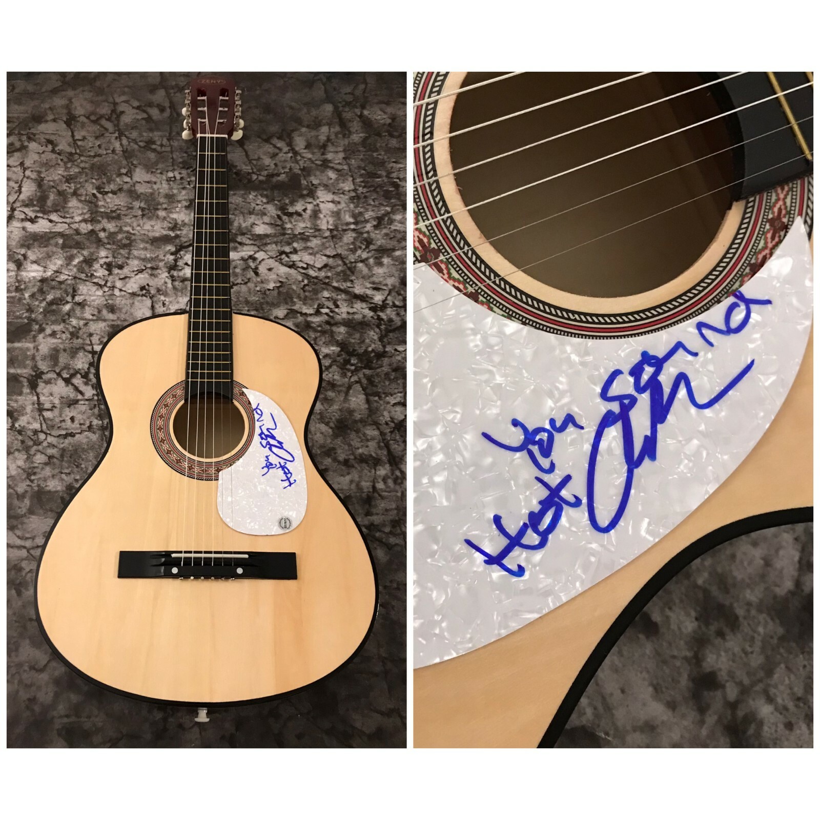 GFA Happier Alone Star * AUSTIN MEADE * Signed Acoustic Guitar w/Inscrip COA