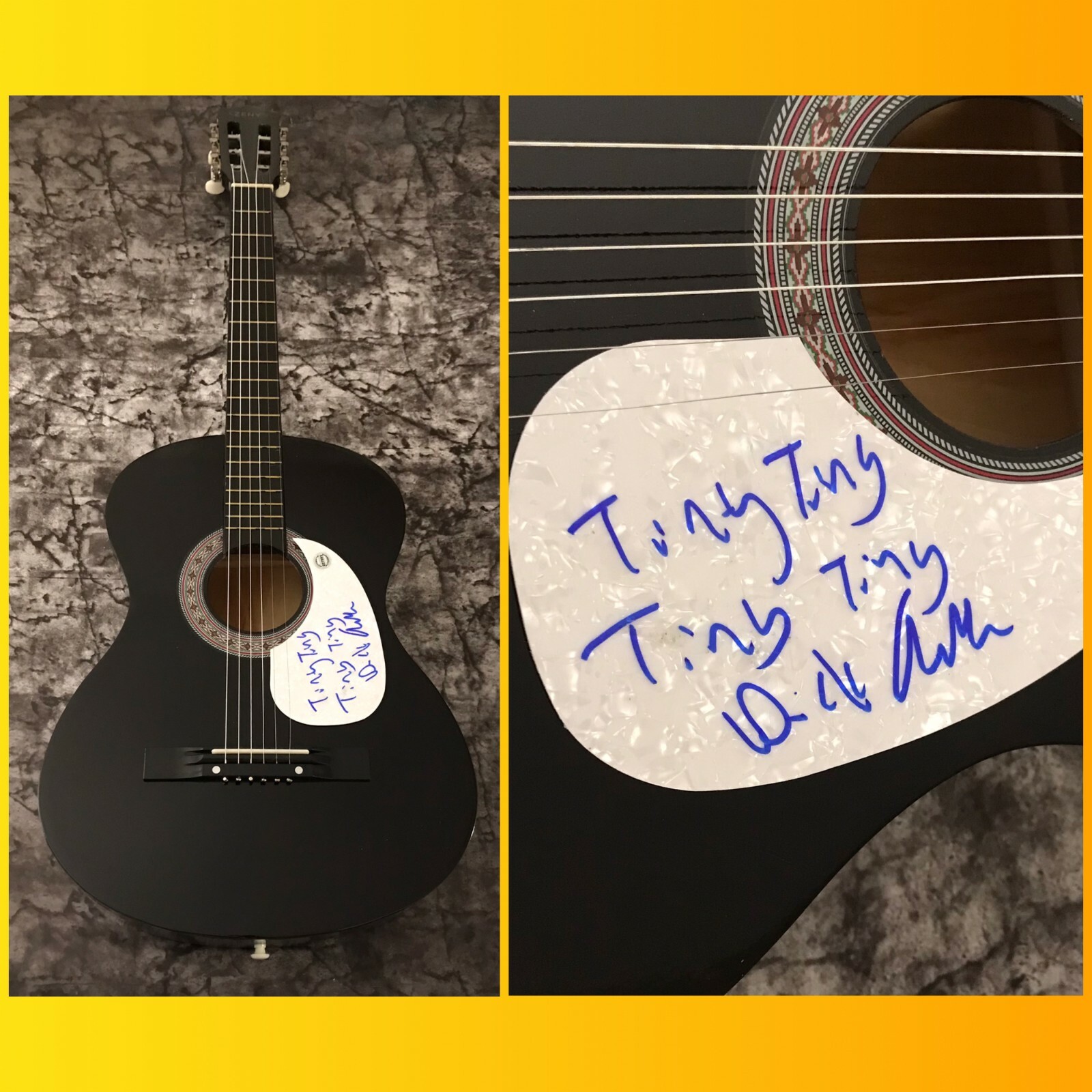 GFA Happier Alone Star * AUSTIN MEADE * Signed Acoustic Guitar w/Inscrip COA