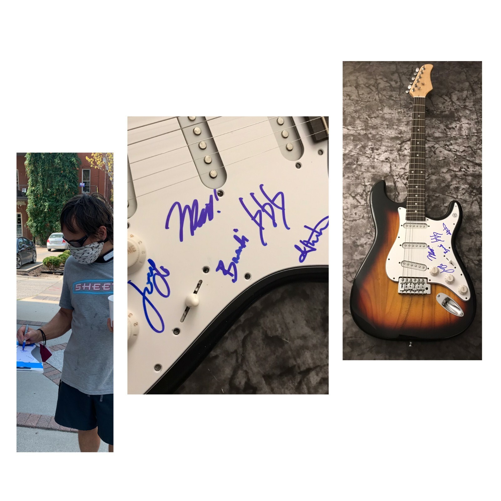 GFA Brendan B. Brown x5 Band * WHEATUS * Signed Electric Guitar PROOF W2 COA