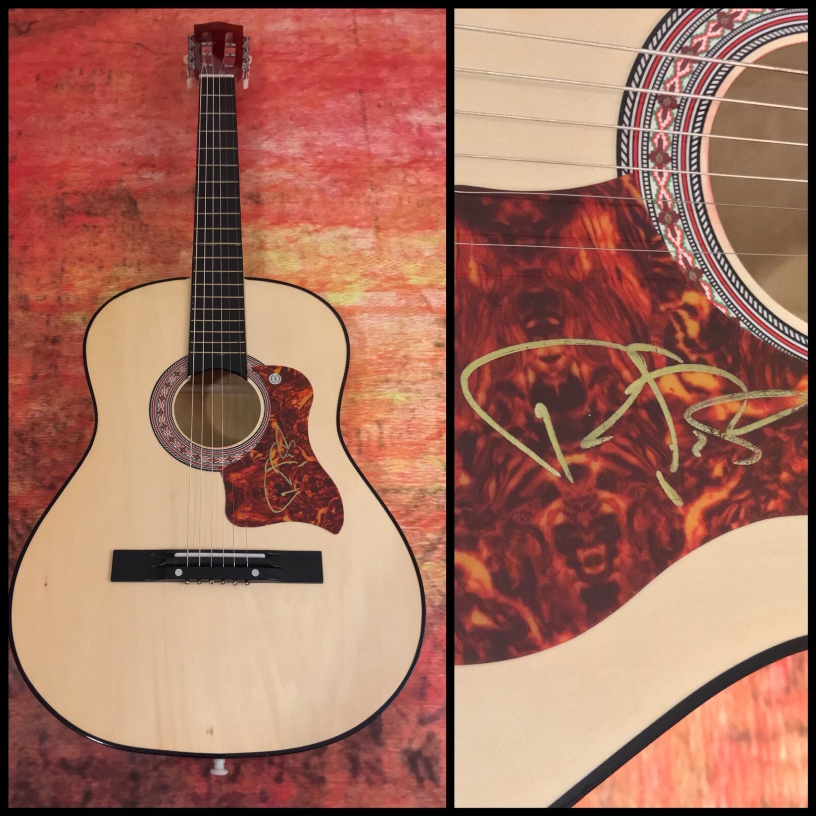 GFA Home & Raging Fire Star * PHILLIP PHILLIPS * Signed Acoustic Guitar P4 COA