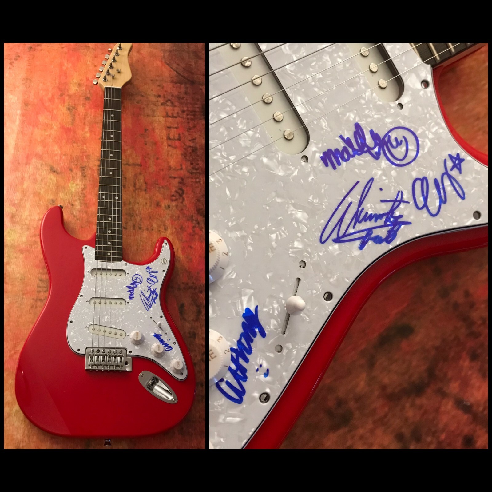 GFA Matthew Terry x4 Band * SUMMER SALT * Signed Electric Guitar PROOF S4 COA