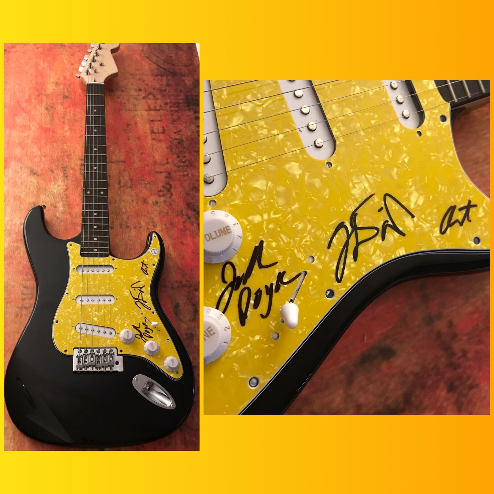 GFA Somersault x3 Band * BEACH FOSSILS * Signed Electric Guitar B3 COA