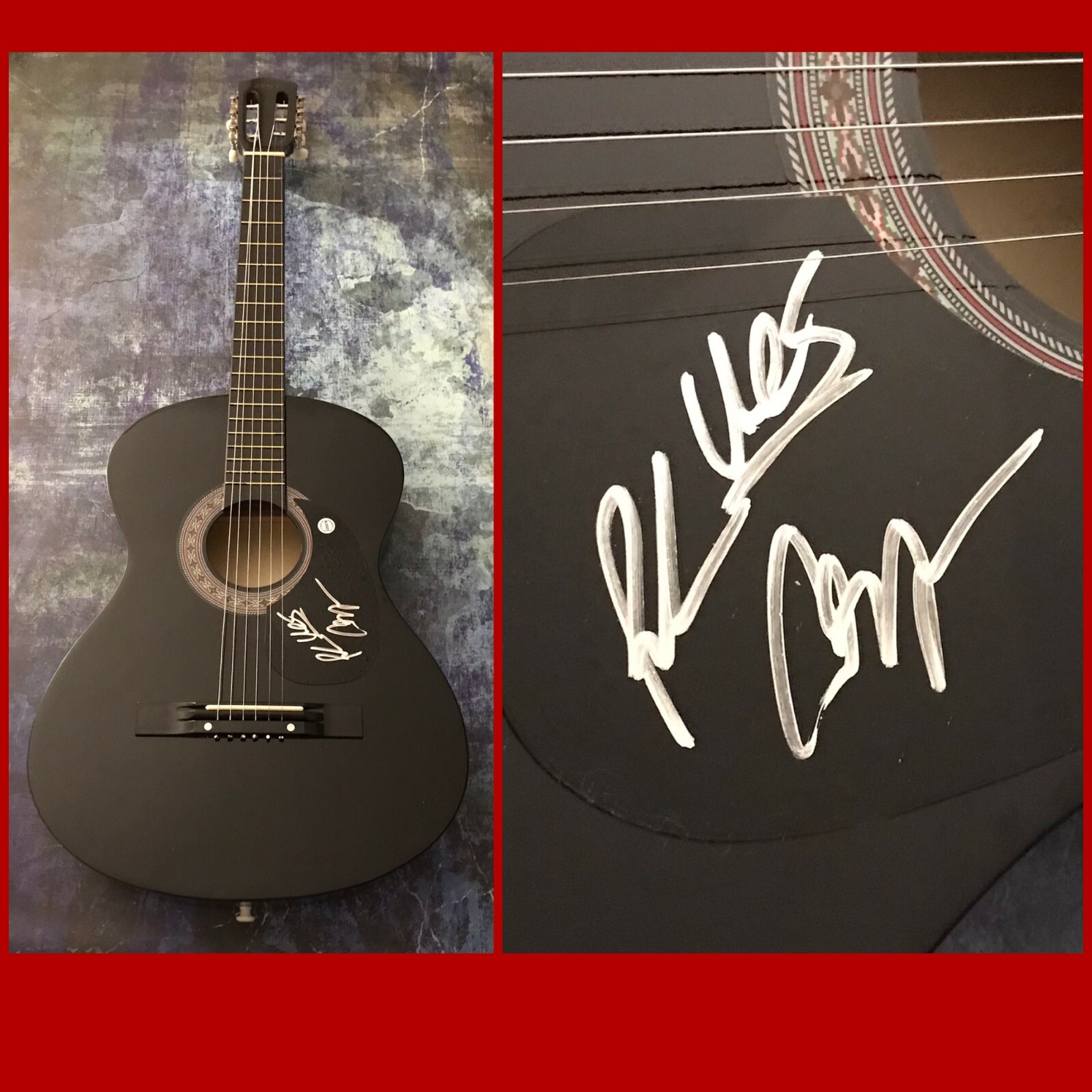 GFA Uncle Snap & Rooster Duo * THE LACS * Signed Acoustic Guitar L3 COA