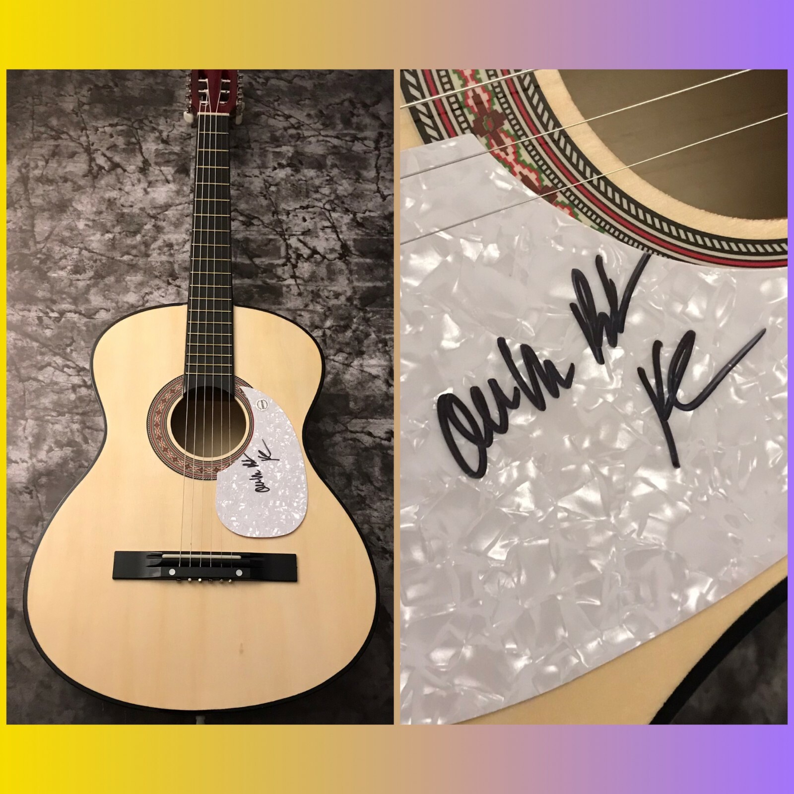 GFA KC and the Sunshine Band * HARRY WAYNE CASEY * Signed Acoustic Guitar K1 COA