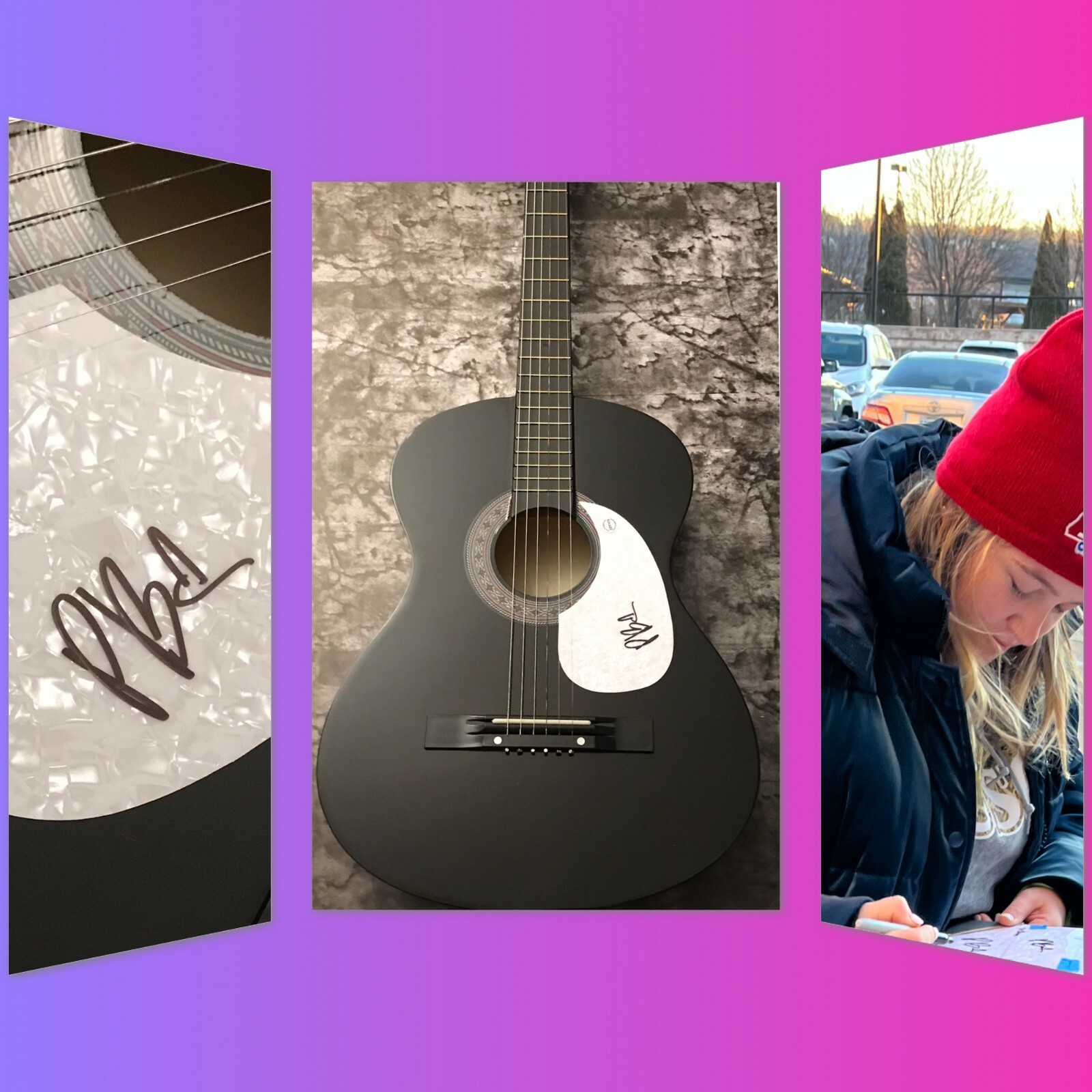 GFA Just About Over You * PRISCILLA BLOCK * Signed Acoustic Guitar PROOF P2 COA