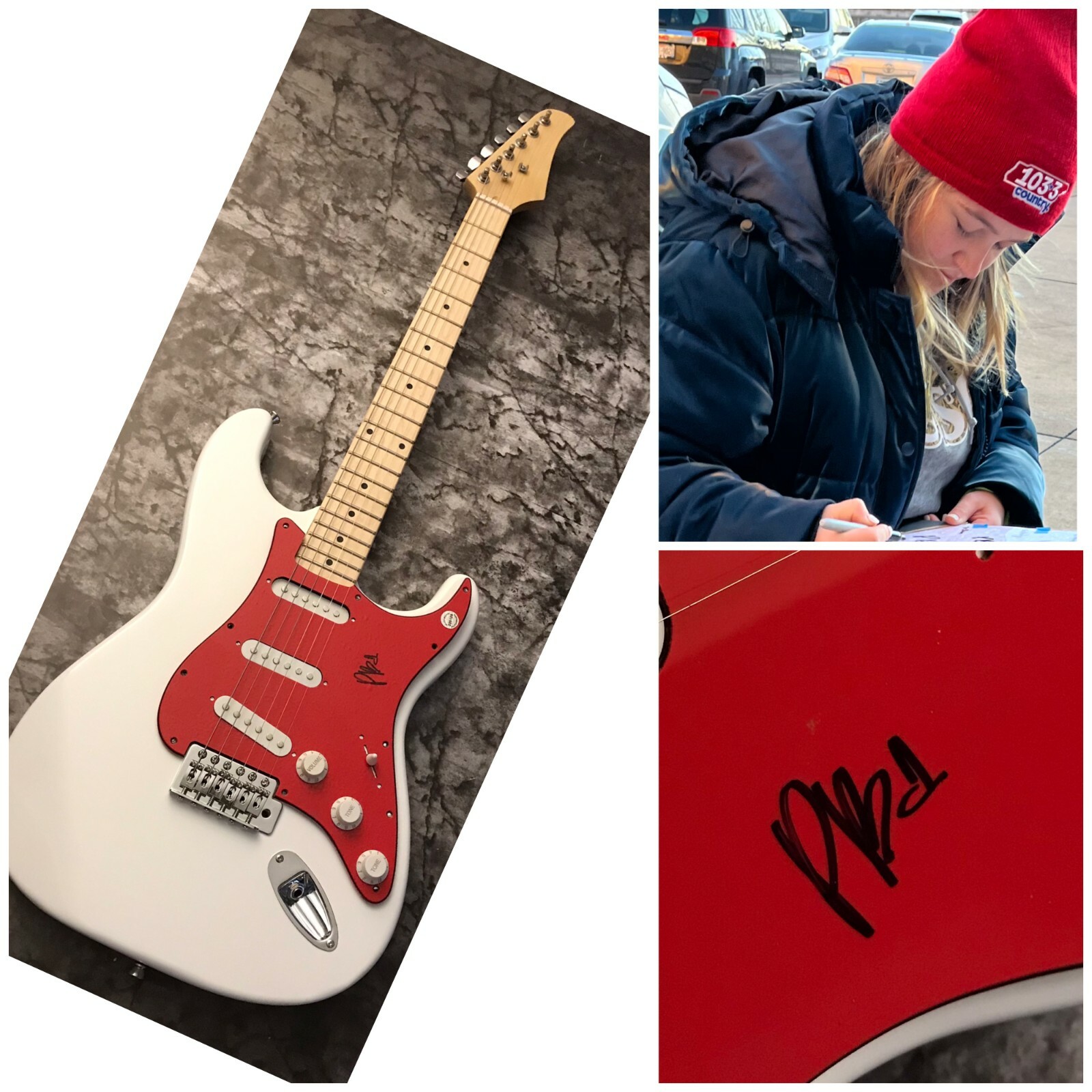 GFA Just About Over You * PRISCILLA BLOCK * Signed Electric Guitar PROOF P4 COA