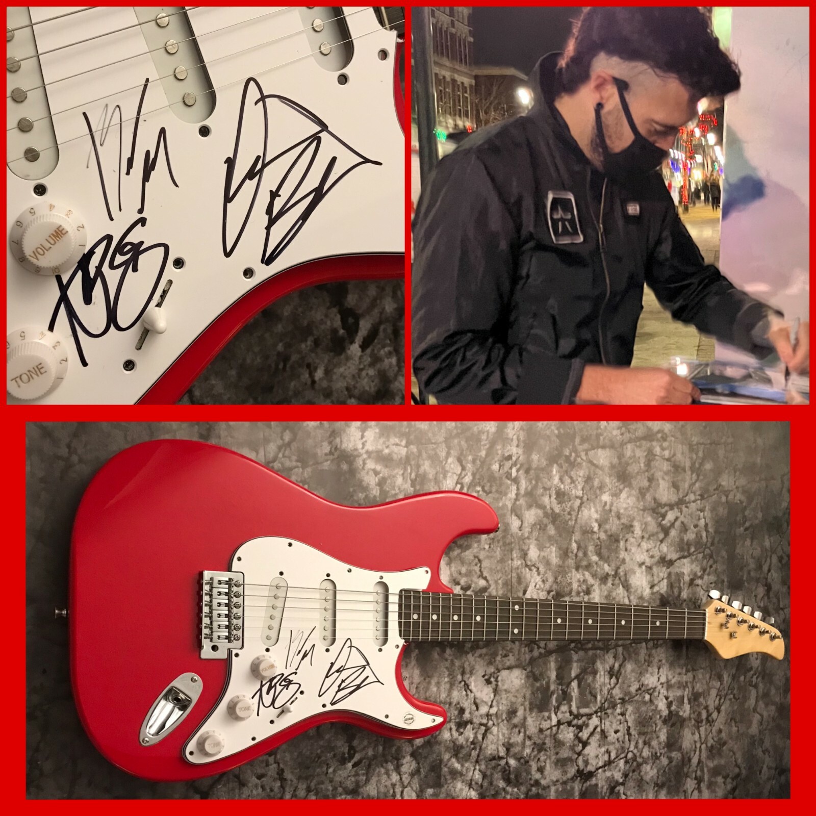 GFA Dustin Bates x3 Vessels * STARSET * Band Signed Electric Guitar PROOF S4 COA