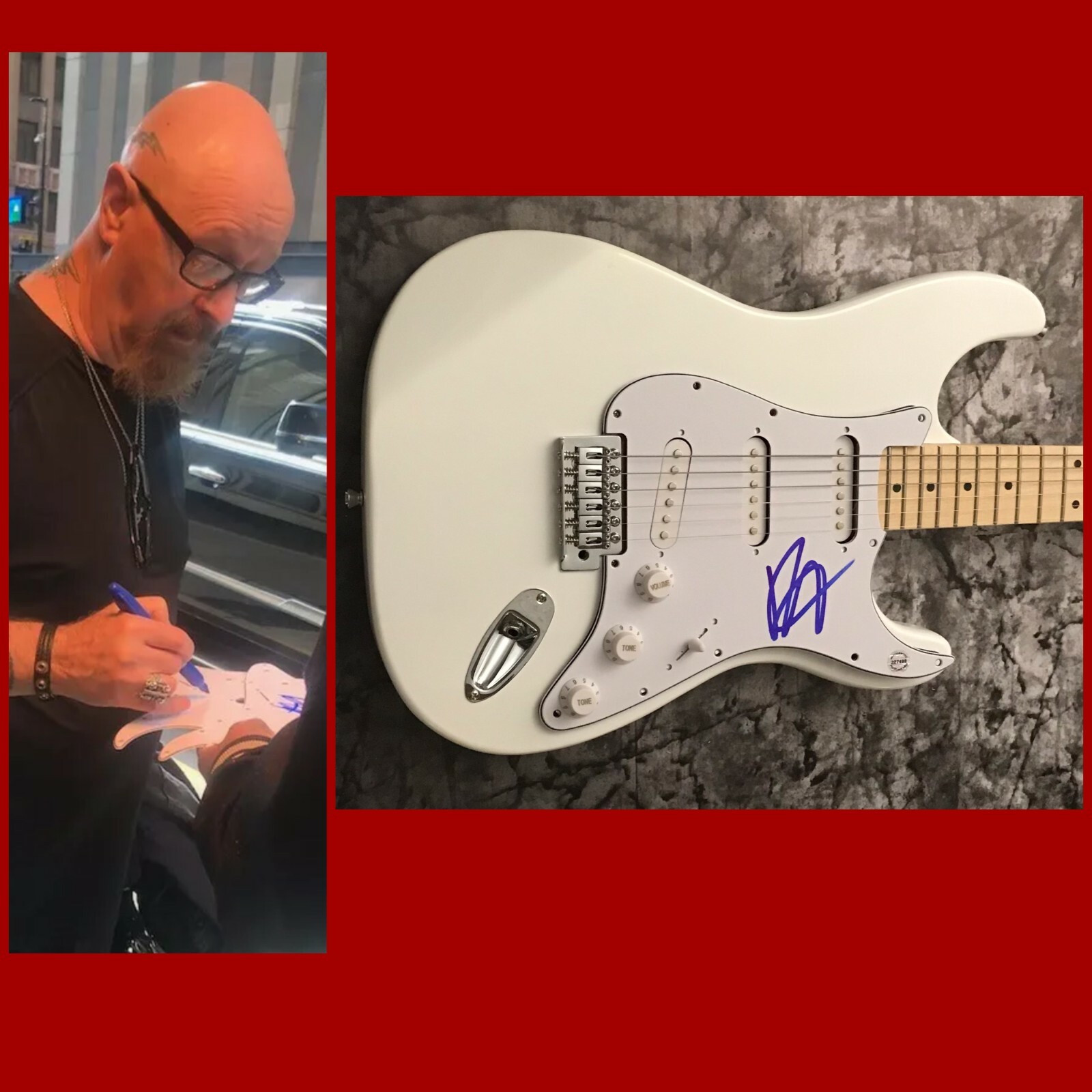 GFA Judas Priest Band * ROB HALFORD * Signed Electric Guitar EXACT PROOF R7 COA