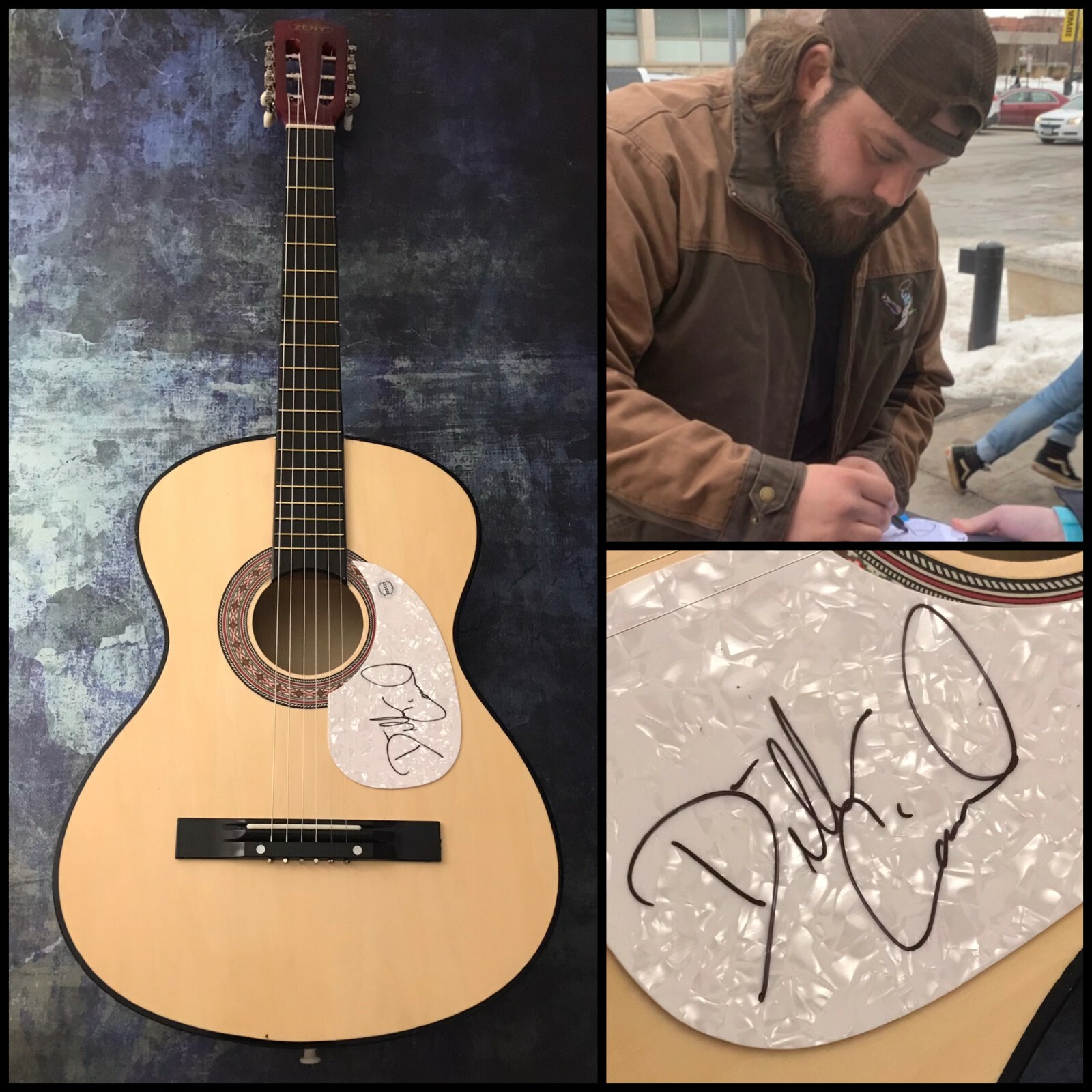 GFA Son of A Hot Beer * DILLON CARMICHAEL * Signed Acoustic Guitar PROOF D4 COA