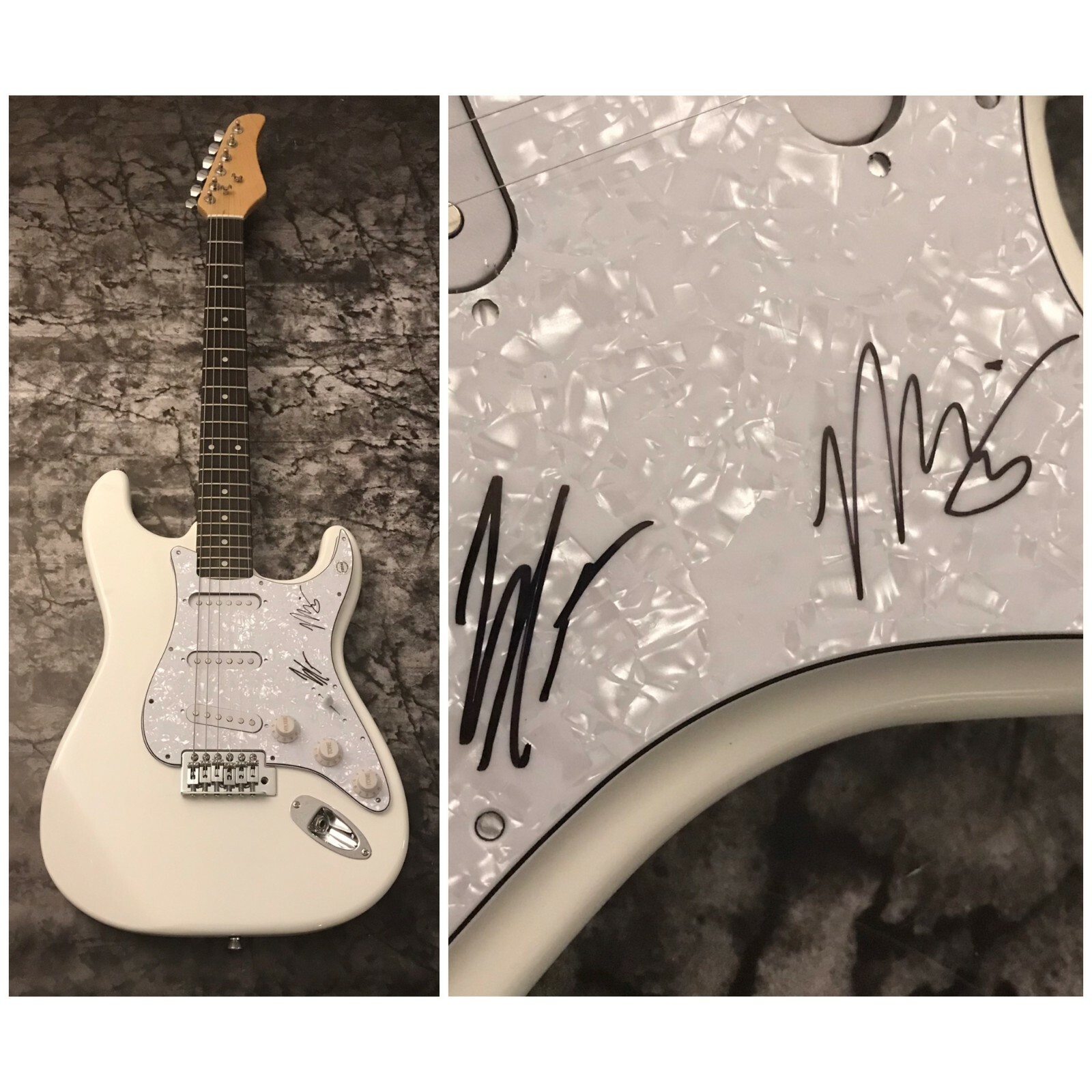 GFA Denial in Paradise x2 Band * COURTSHIP. * Signed Electric Guitar COA