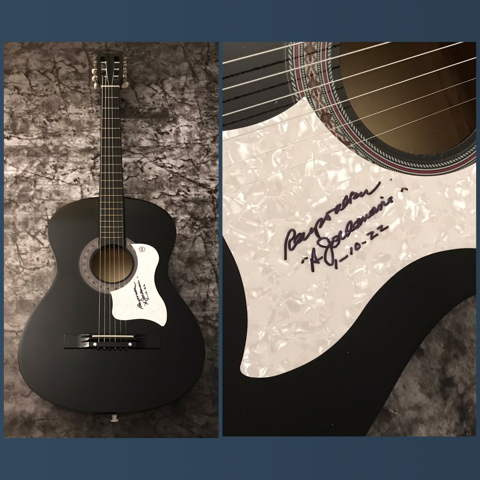 GFA Elvis Presley's The Jordanaires * RAY WALKER * Signed Acoustic Guitar COA