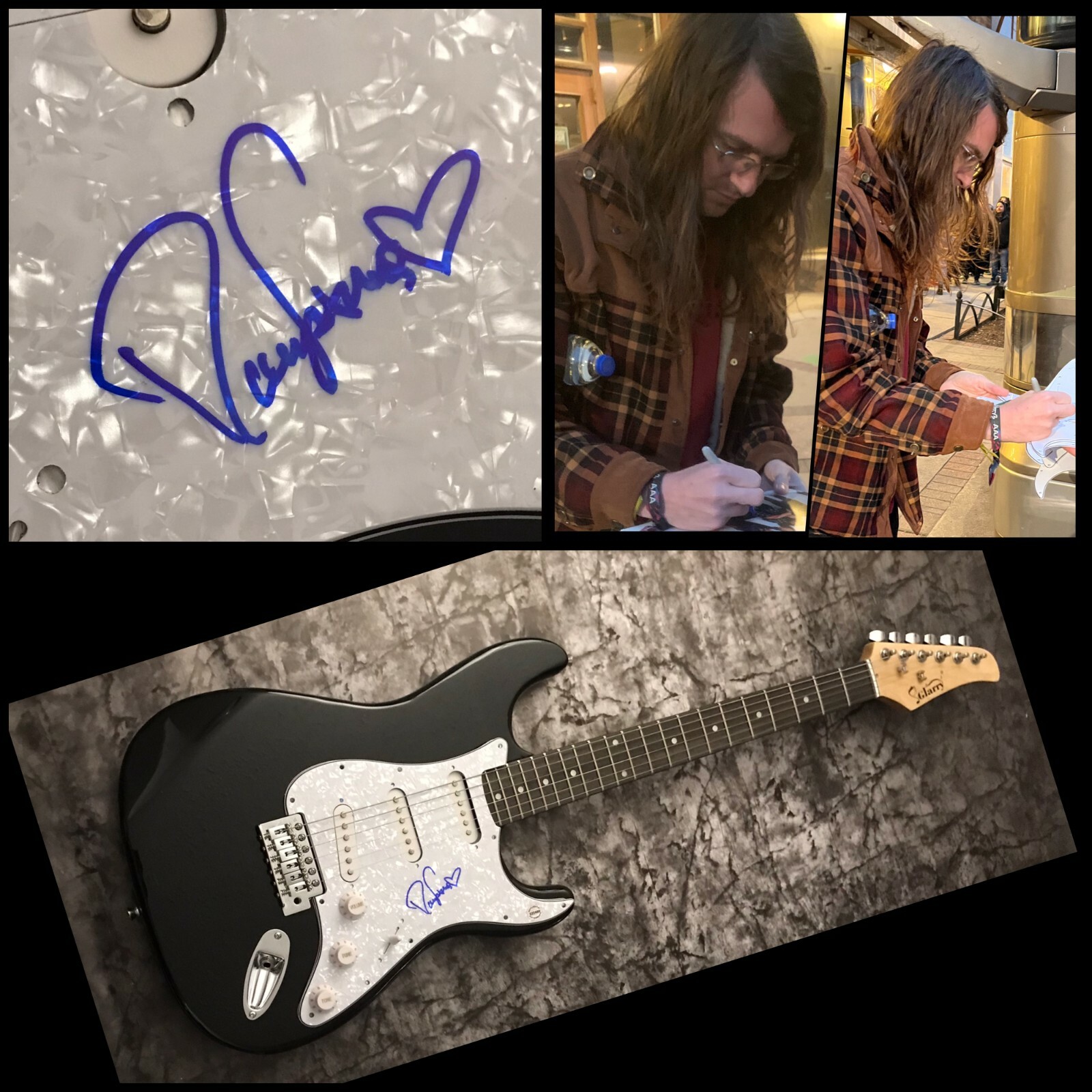 GFA Mayday Parade Rock Star * DEREK SANDERS * Signed Electric Guitar PROOF COA