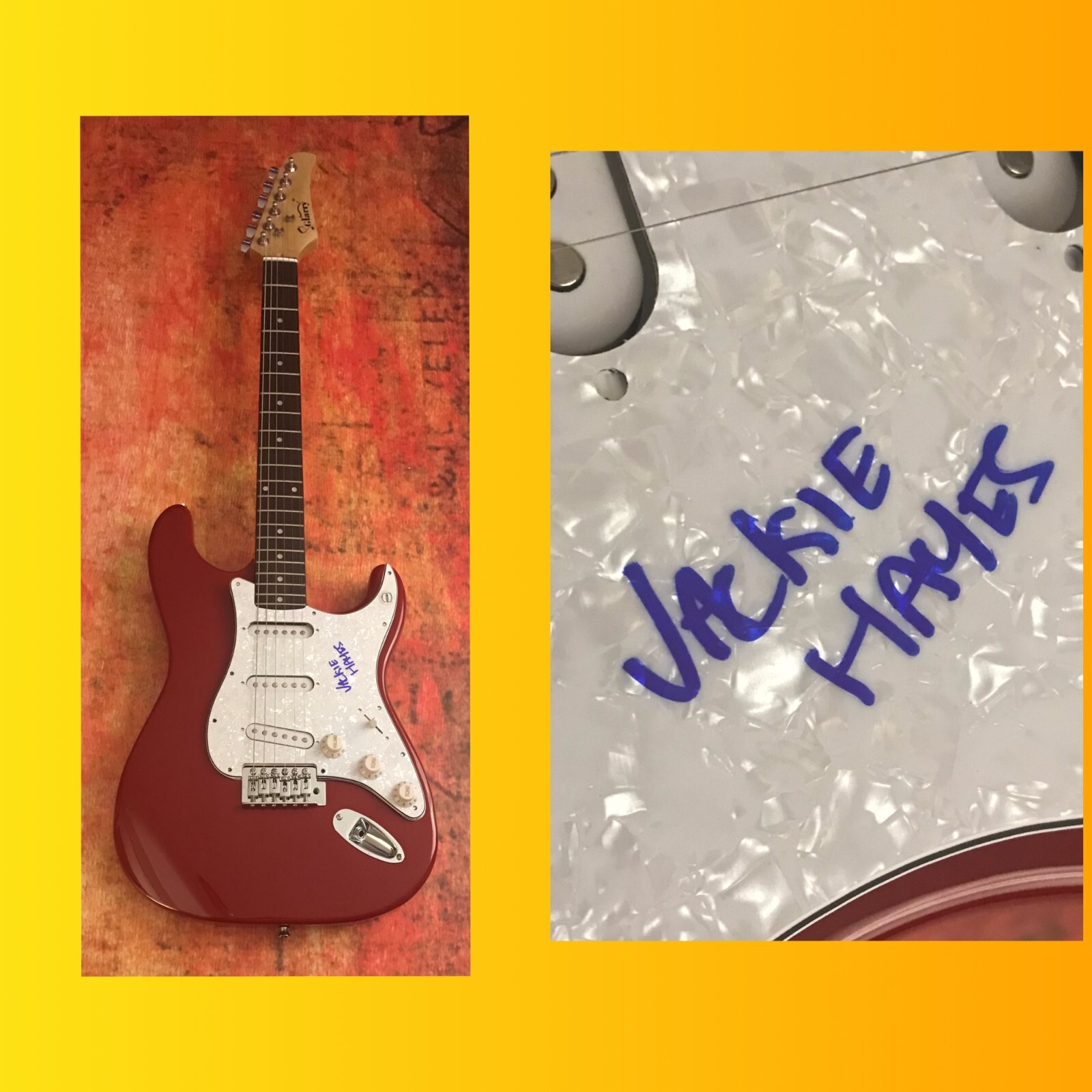 GFA take it, leave it Headache * JACKIE HAYES * Signed Electric Guitar COA