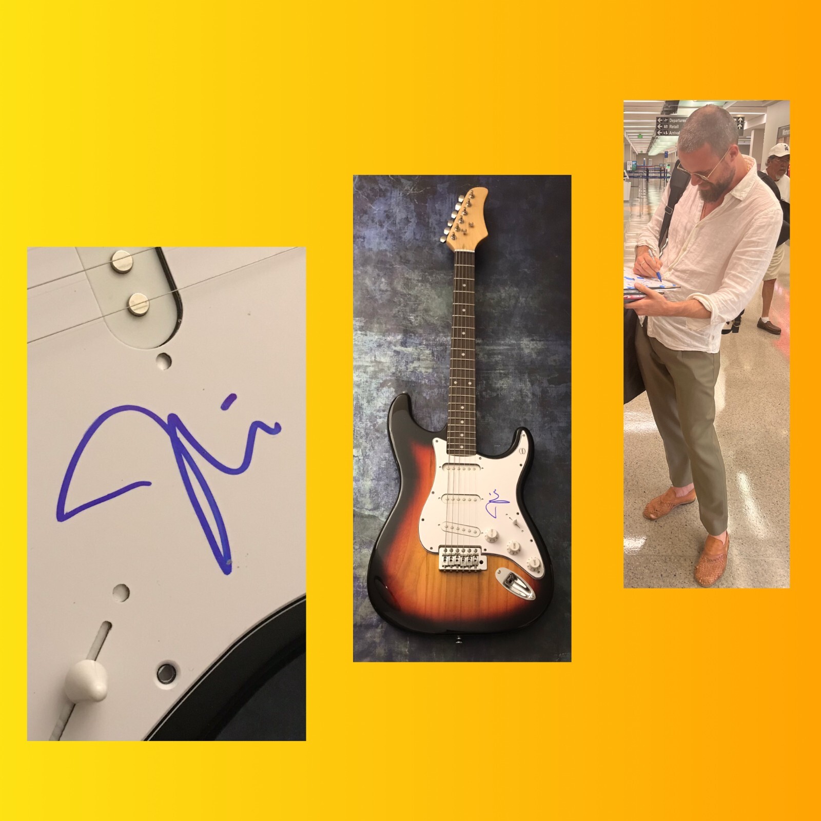 GFA Real Love Baby Star * FATHER JOHN MISTY * Signed Electric Guitar PROOF COA