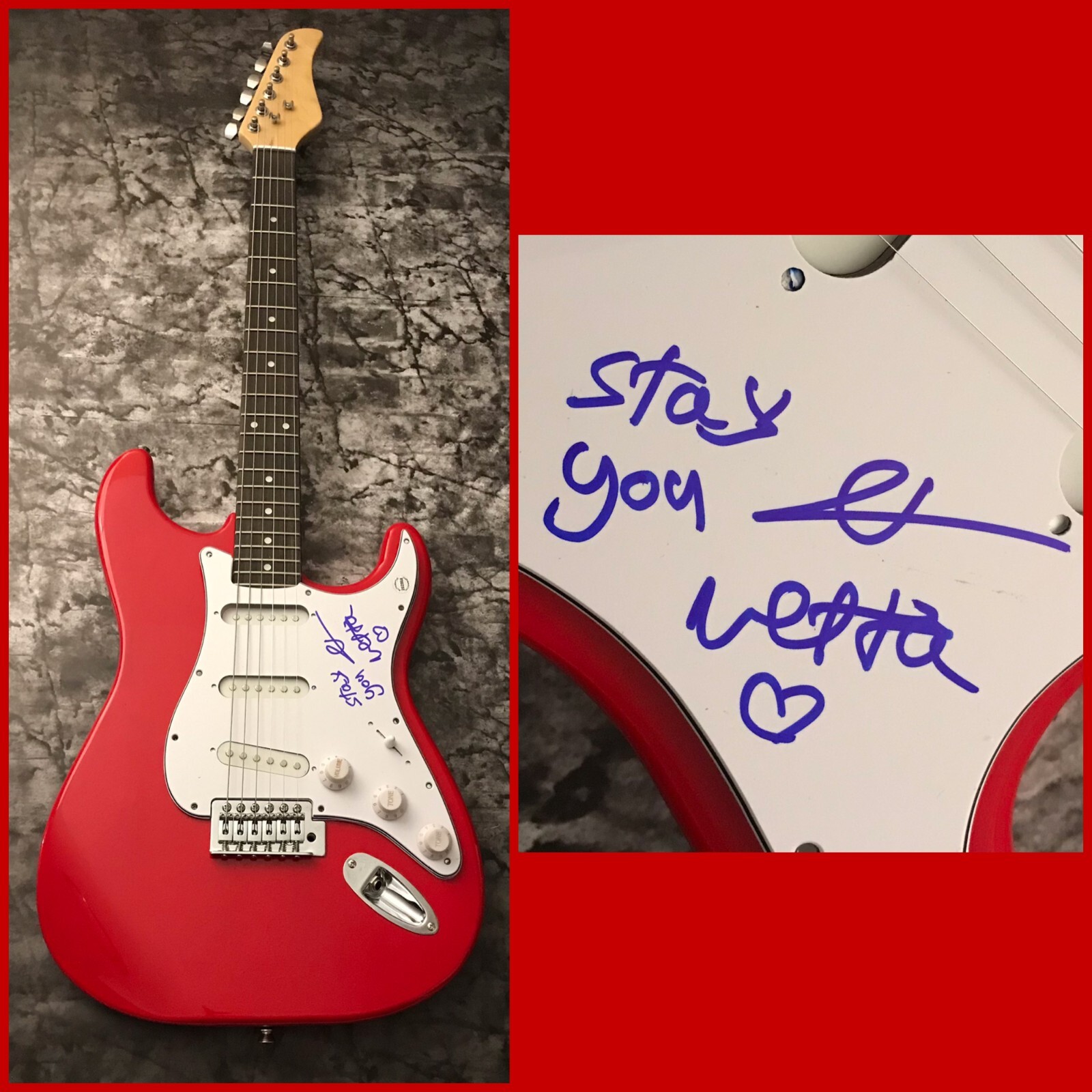 GFA Toy / CEO Singer Star * NETTA BARZILAI * Signed Electric Guitar N1 COA