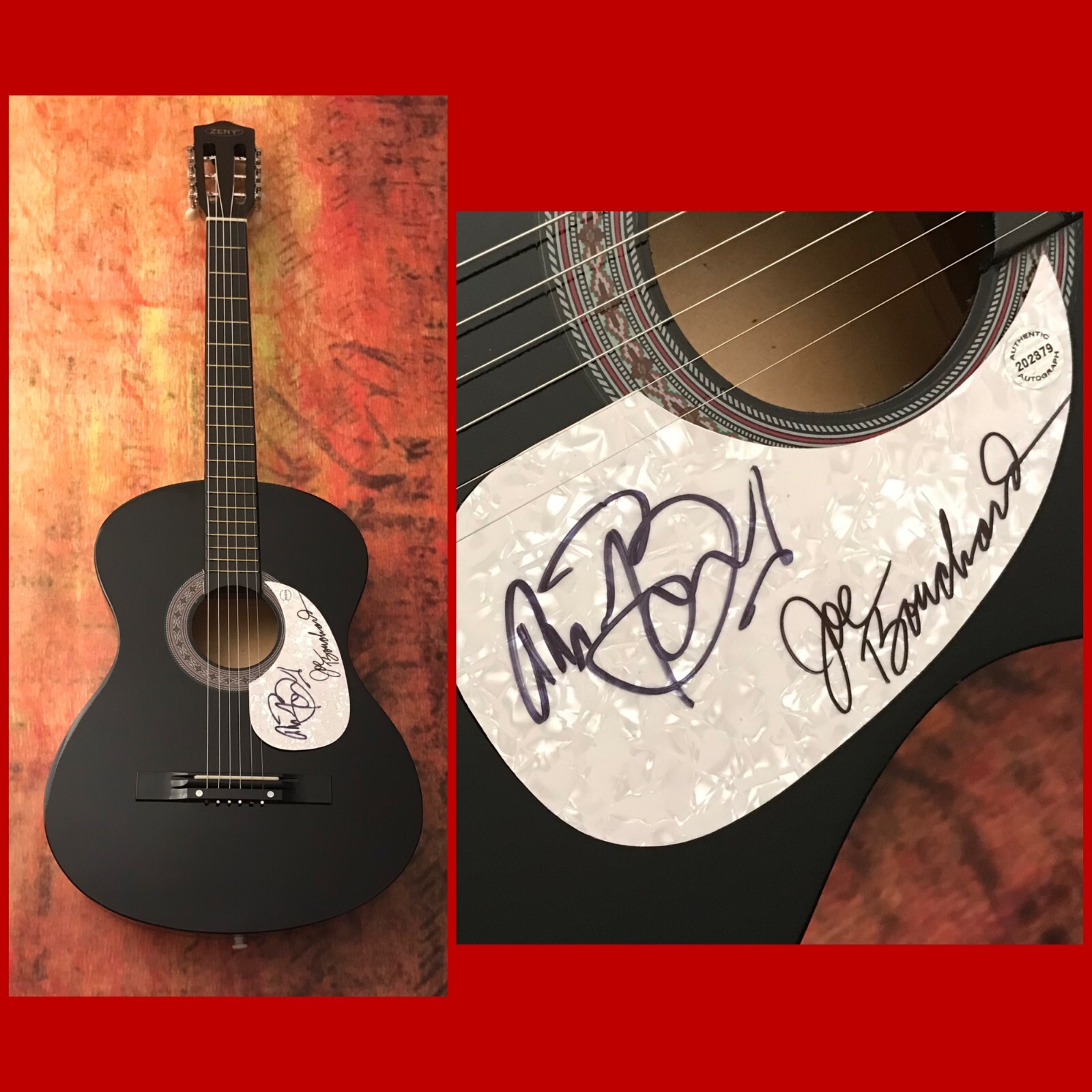 GFA Joe & Albert Bouchard * BLUE OYSTER CULT * Signed Acoustic Guitar COA