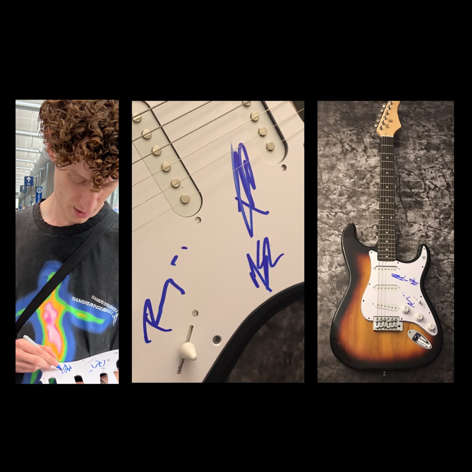 GFA Yumeno Garden Band * LAST DINOSAURS * Signed Electric Guitar PROOF COA