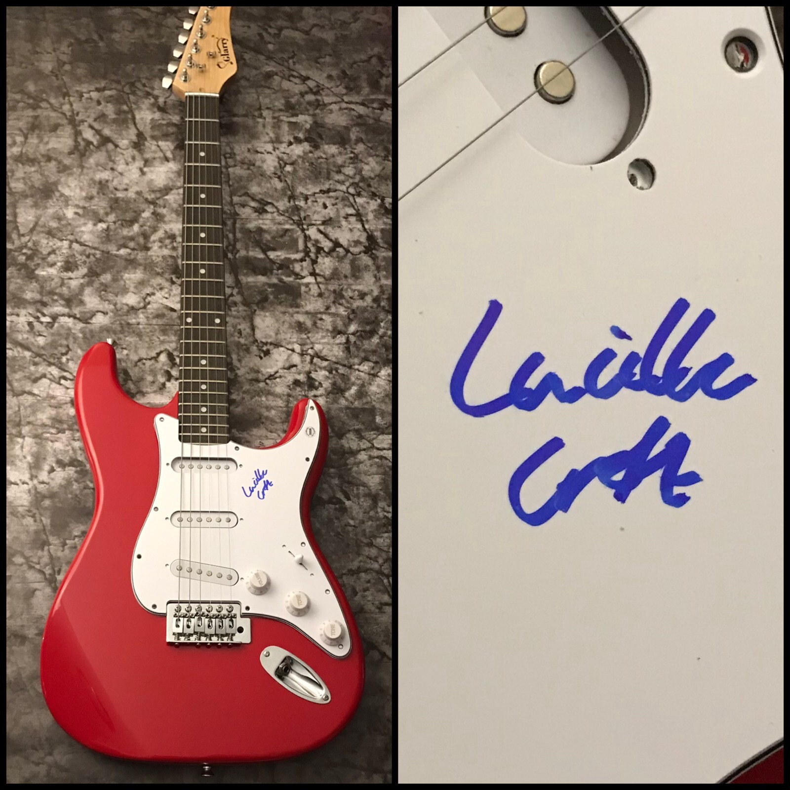 GFA Seduce / Destroy Control Star * LUCILLE CROFT * Signed Electric Guitar COA