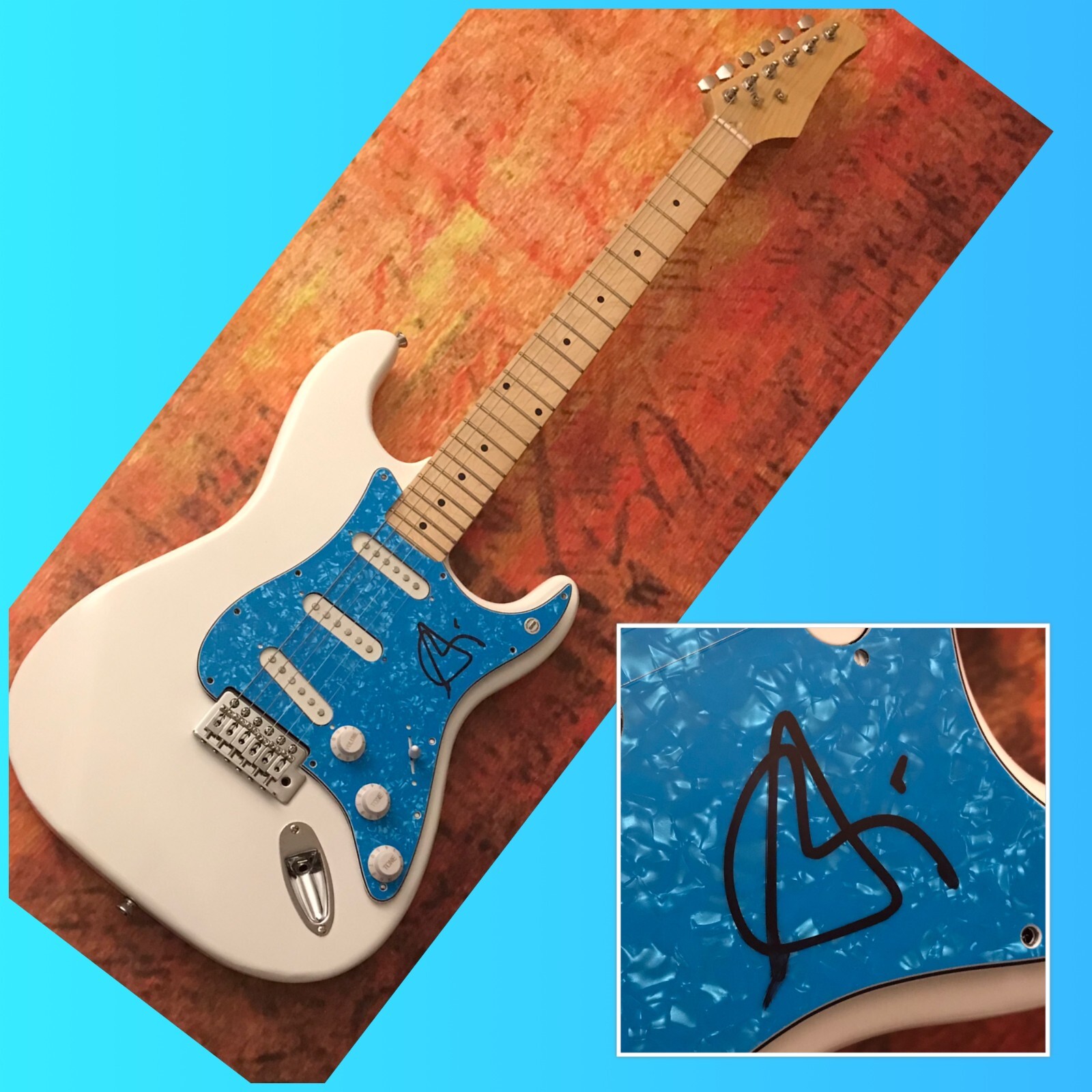 GFA The War on Drugs Band * ADAM GRANDUCIEL * Signed Electric Guitar COA