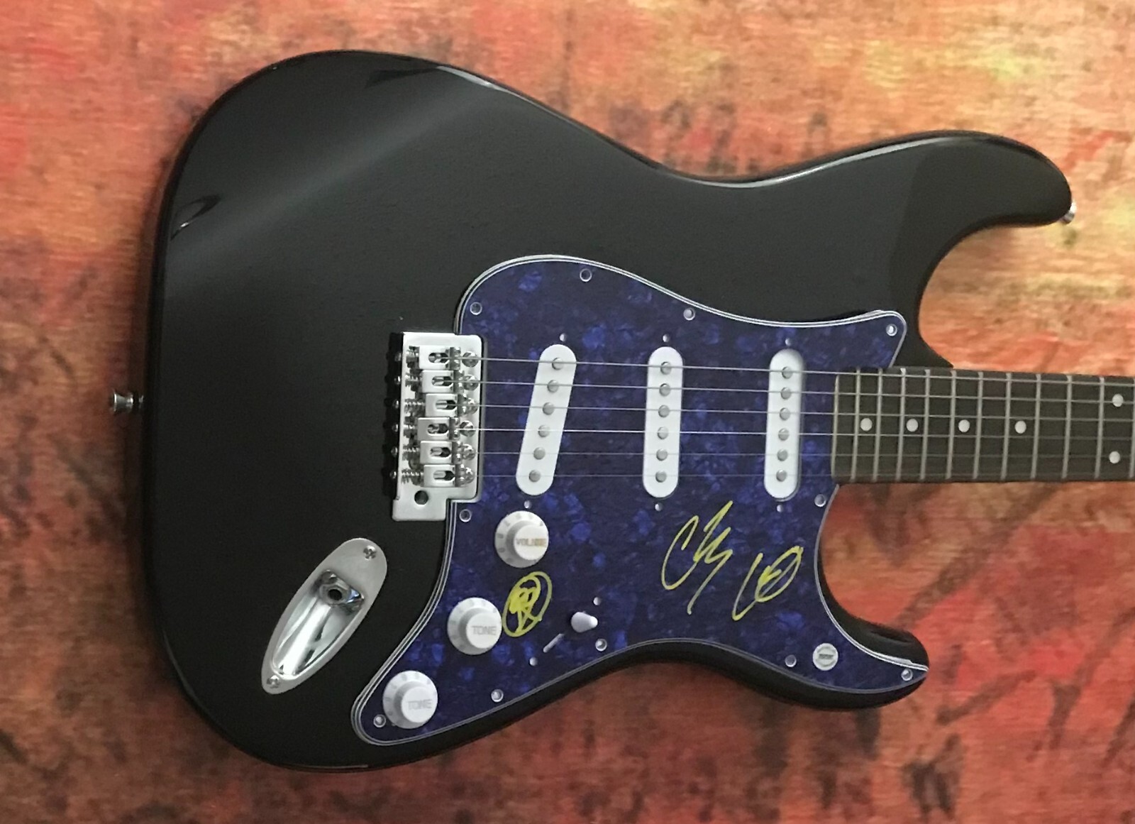 GFA Happy Pills x3 Band * WEATHERS * Signed Electric Guitar PROOF W1 COA