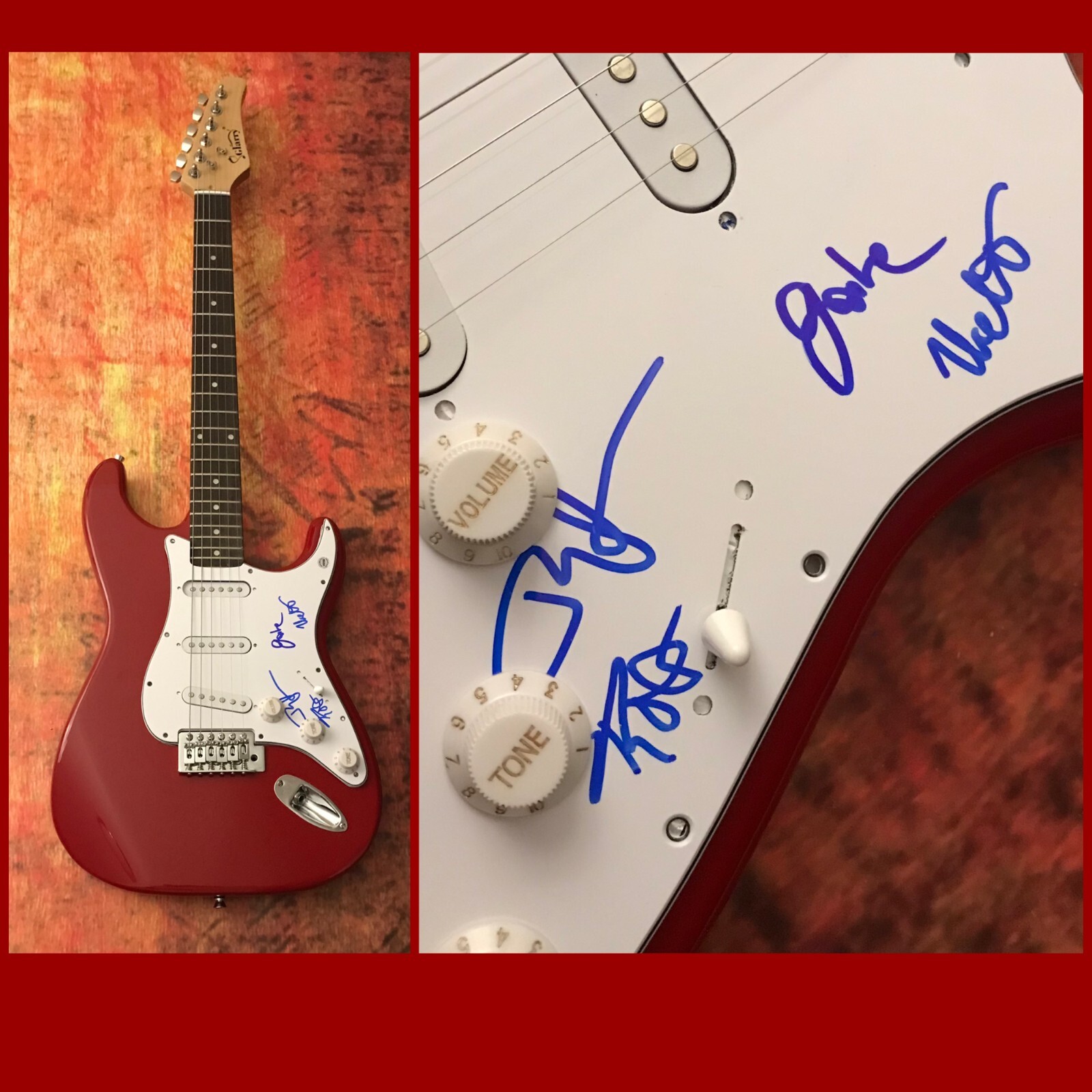 GFA Gabe Saporta x4 Band * MIDTOWN * Signed Electric Guitar PROOF M3 COA