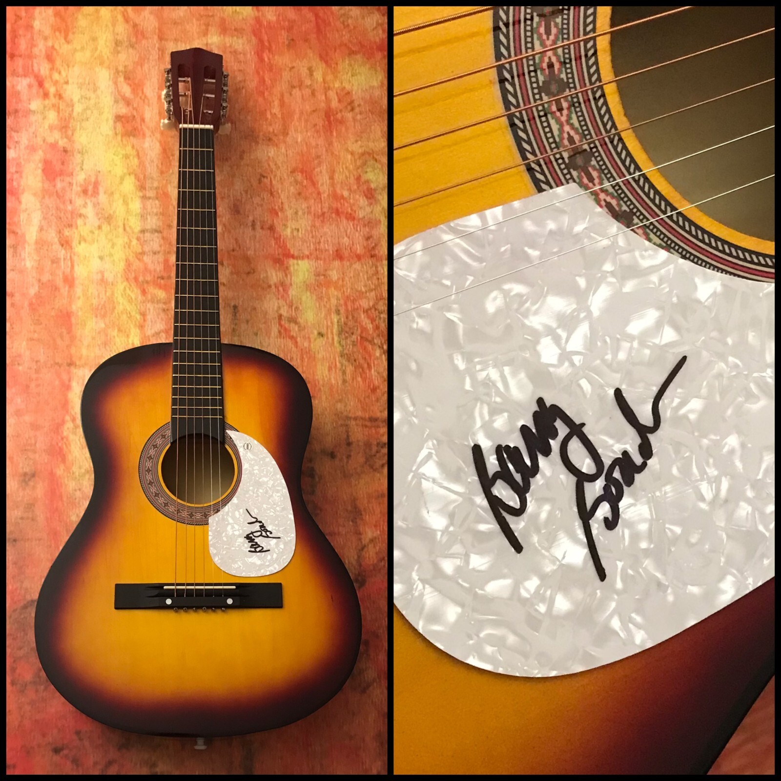GFA Boston Band Guitarist * BARRY GOUDREAU * Signed Acoustic Guitar COA