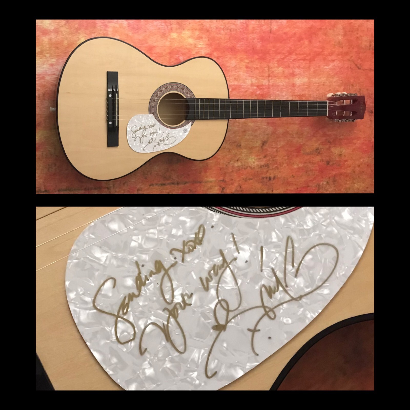 GFA Ghetto Superstar * MYA HARRISON * Signed Acoustic Guitar M2 COA
