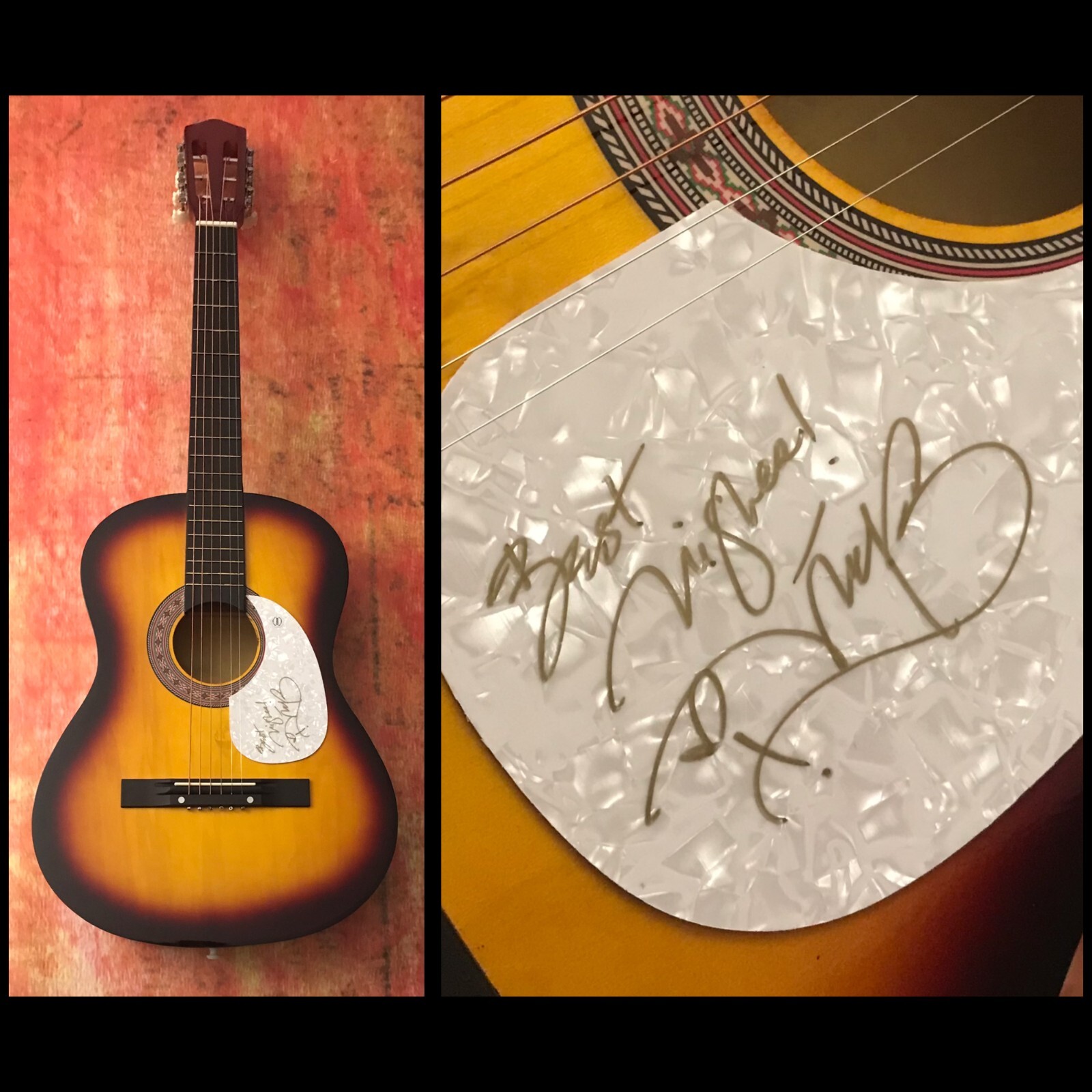 GFA Ghetto Superstar * MYA HARRISON * Signed Acoustic Guitar M4 COA