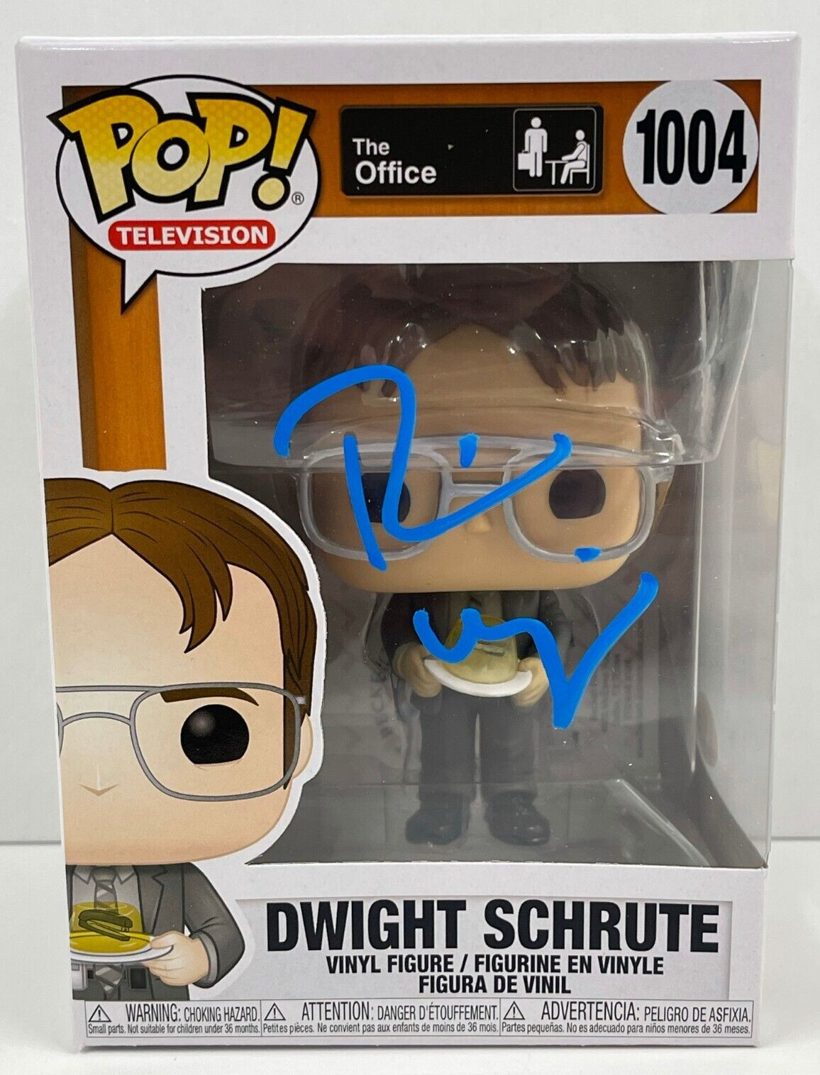 RAINN WILSON DWIGHT SCHRUTE SIGNED THE OFFICE FUNKO FIGURE 1004 BECKETT COA 13