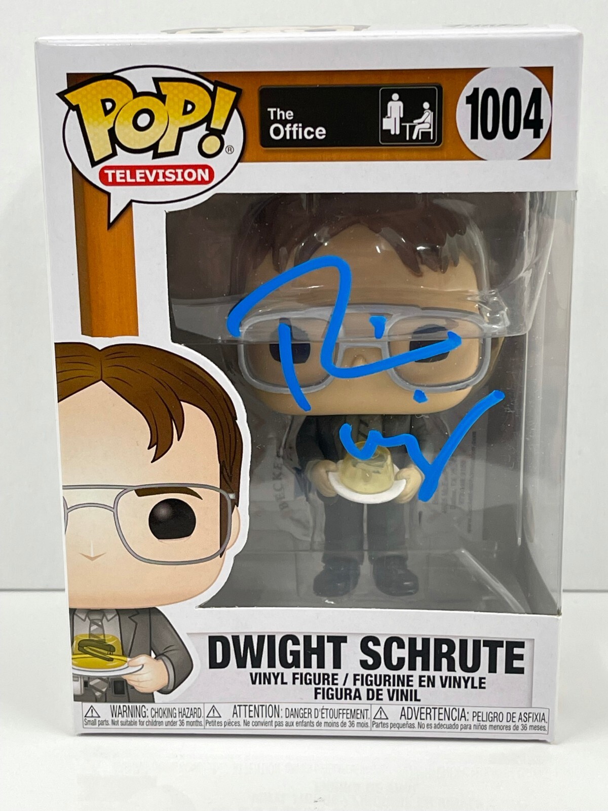 RAINN WILSON DWIGHT SCHRUTE SIGNED THE OFFICE FUNKO FIGURE 1004 BECKETT COA 21