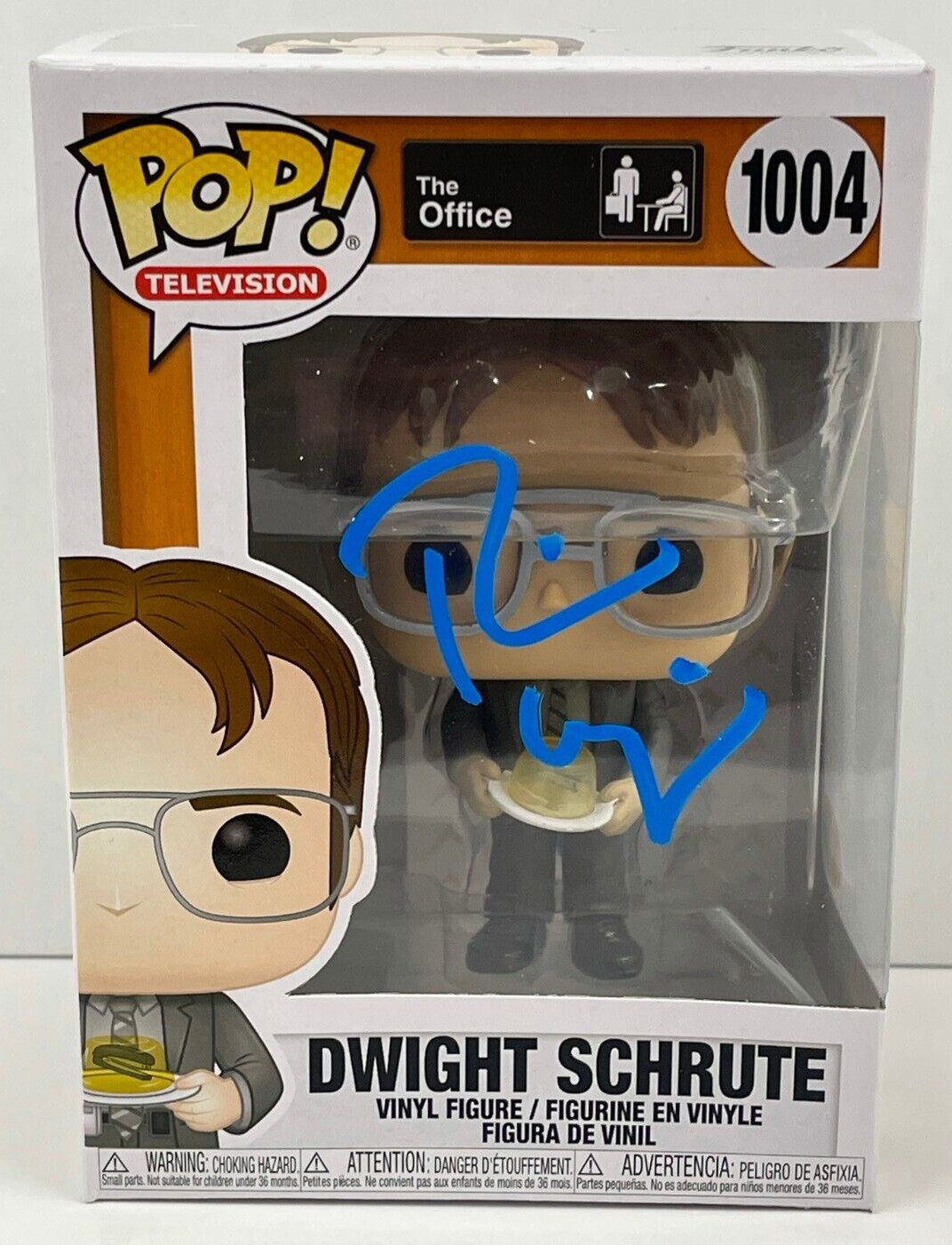 RAINN WILSON DWIGHT SCHRUTE SIGNED THE OFFICE FUNKO FIGURE 1004 BECKETT COA 25