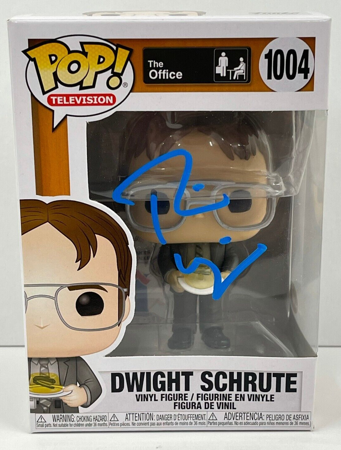 RAINN WILSON DWIGHT SCHRUTE SIGNED THE OFFICE FUNKO FIGURE 1004 BECKETT COA 26