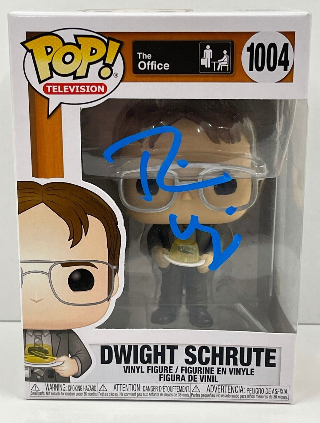 RAINN WILSON DWIGHT SCHRUTE SIGNED THE OFFICE FUNKO FIGURE 1004 BECKETT COA 31