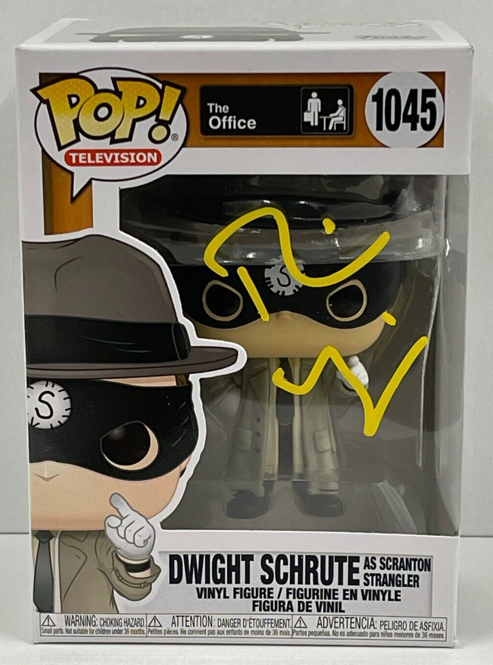 RAINN WILSON DWIGHT SCHRUTE SIGNED THE OFFICE FUNKO FIGURE 1045 BECKETT COA 8