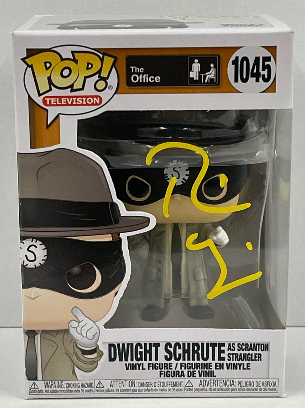 RAINN WILSON DWIGHT SCHRUTE SIGNED THE OFFICE FUNKO FIGURE 1045 BECKETT COA 9