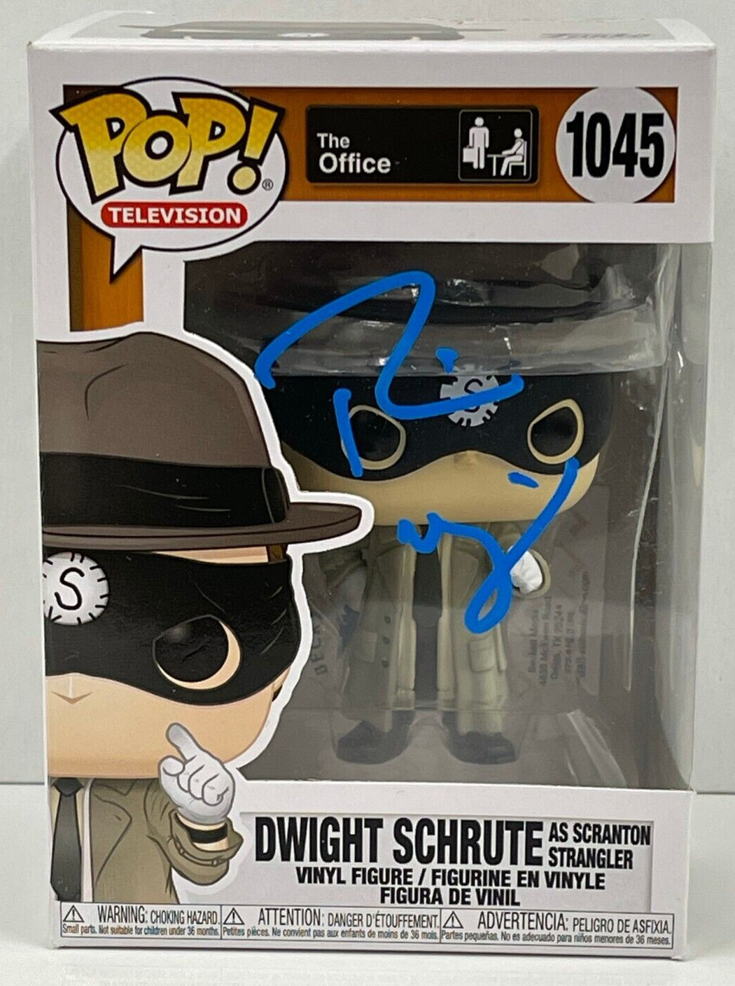 RAINN WILSON DWIGHT SCHRUTE SIGNED THE OFFICE FUNKO FIGURE 1045 BECKETT COA 13