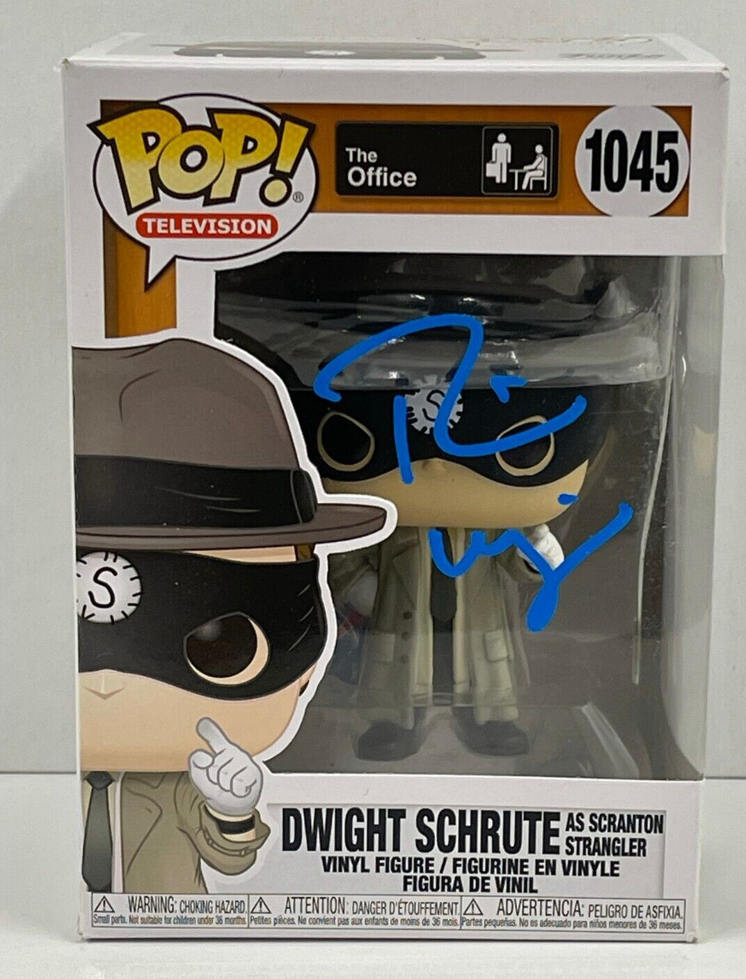 RAINN WILSON DWIGHT SCHRUTE SIGNED THE OFFICE FUNKO FIGURE 1045 BECKETT COA 16