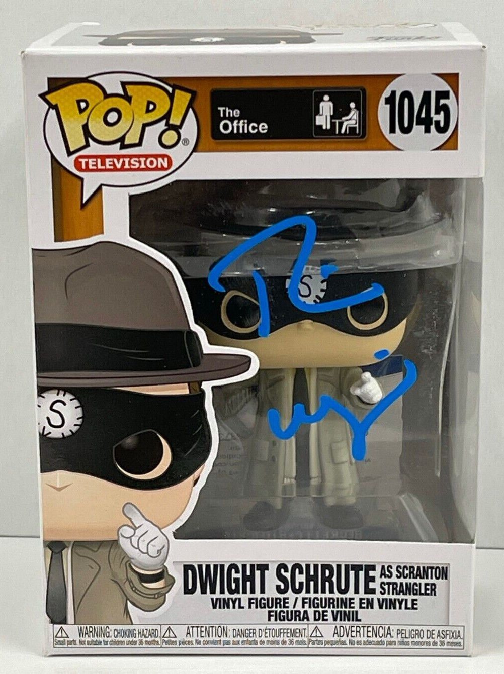 RAINN WILSON DWIGHT SCHRUTE SIGNED THE OFFICE FUNKO FIGURE 1045 BECKETT COA 17
