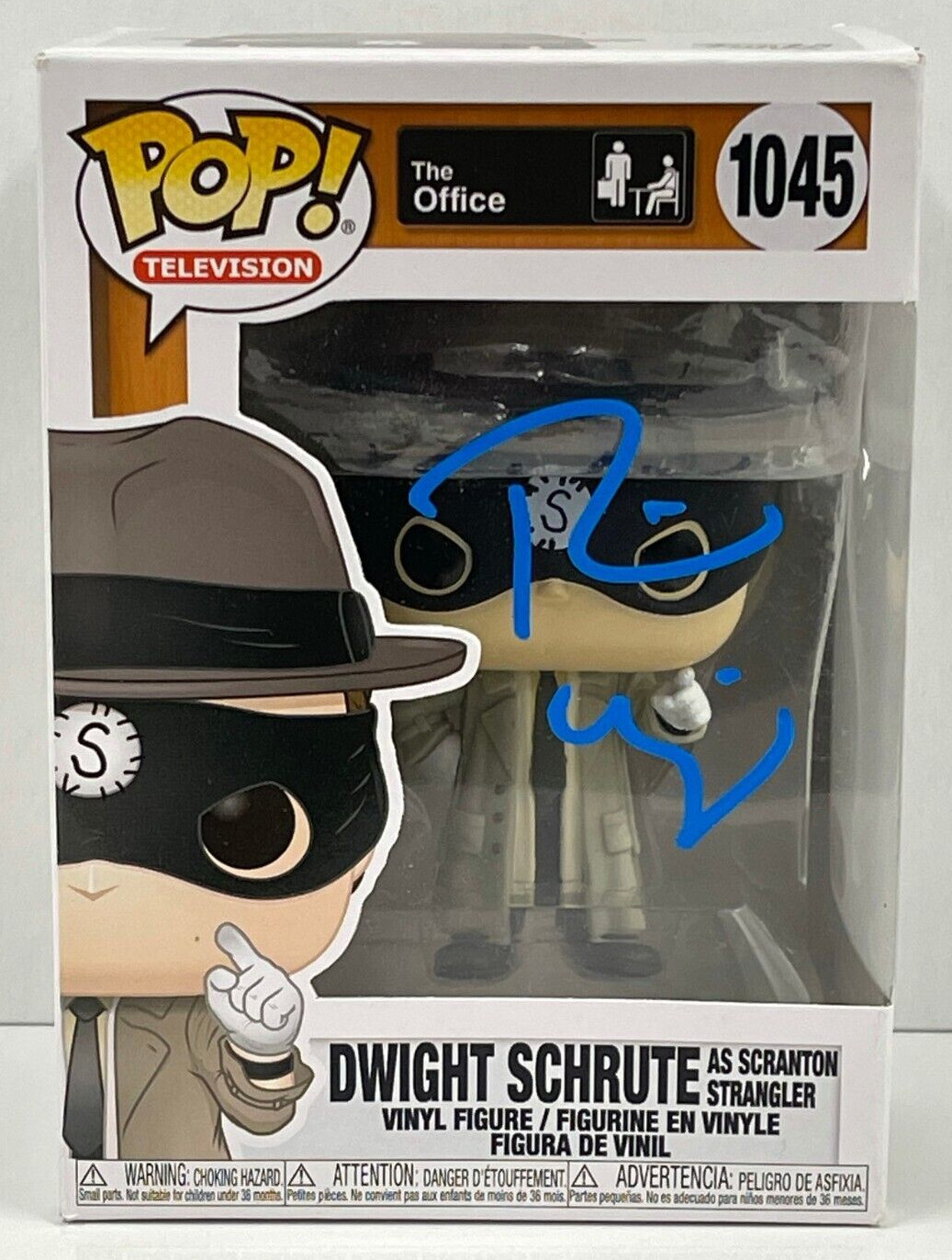 RAINN WILSON DWIGHT SCHRUTE SIGNED THE OFFICE FUNKO FIGURE 1045 BECKETT COA 18