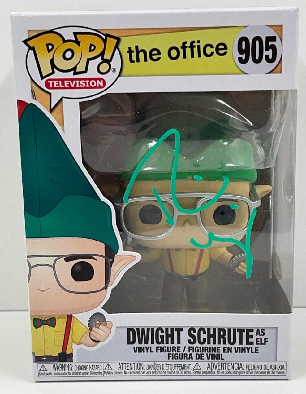 RAINN WILSON DWIGHT SCHRUTE SIGNED THE OFFICE FUNKO FIGURE 905 BECKETT COA 5