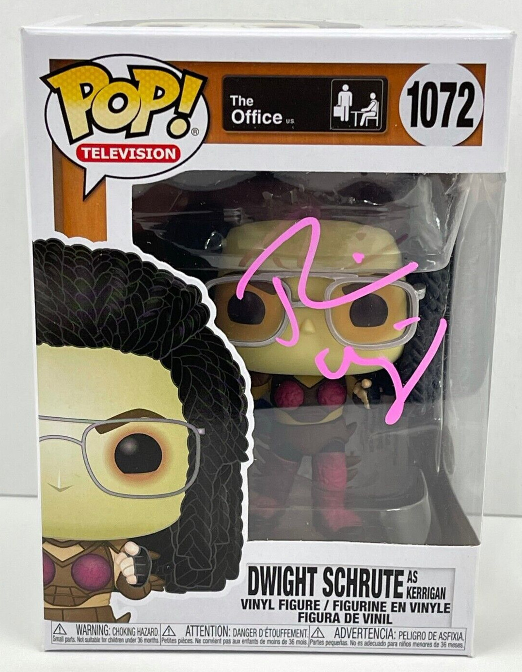 RAINN WILSON DWIGHT SCHRUTE SIGNED THE OFFICE FUNKO FIGURE 1072 BECKETT COA 5