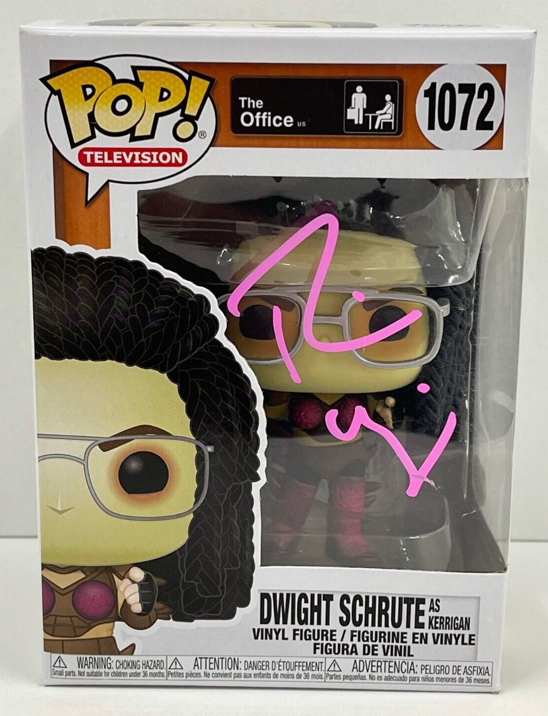 RAINN WILSON DWIGHT SCHRUTE SIGNED THE OFFICE FUNKO FIGURE 1072 BECKETT COA 14