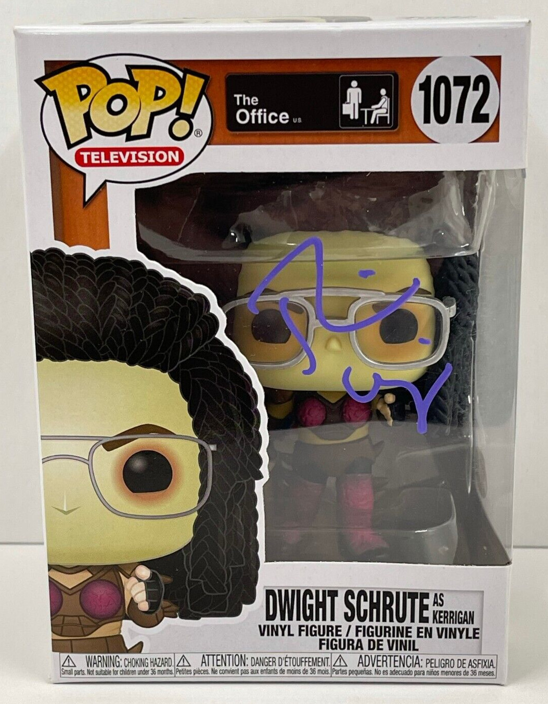 RAINN WILSON DWIGHT SCHRUTE SIGNED THE OFFICE FUNKO FIGURE 1072 BECKETT COA 21