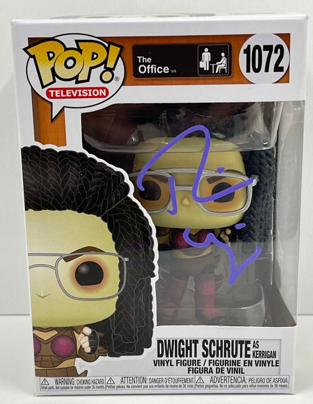 RAINN WILSON DWIGHT SCHRUTE SIGNED THE OFFICE FUNKO FIGURE 1072 BECKETT COA 27