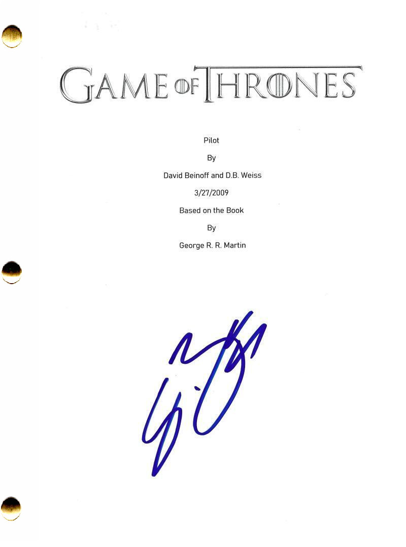 SEAN BEAN SIGNED GAME OF THRONES PILOT SCRIPT AUTHENTIC AUTOGRAPH QR CODE