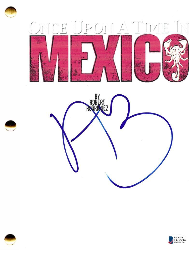 ANTONIO BANDERAS SIGNED ONCE UPON A TIME IN MEXICO SCRIPT AUTOGRAPH BECKETT