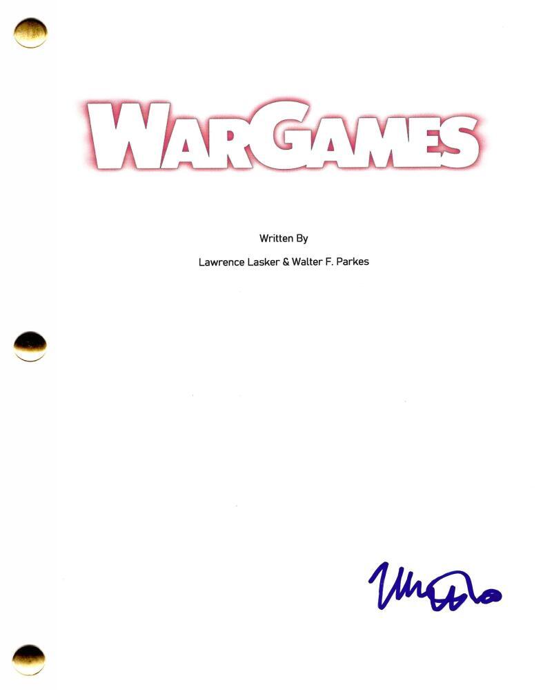 MATTHEW BRODERICK SIGNED WARGAMES FULL SCRIPT AUTHENTIC AUTOGRAPH