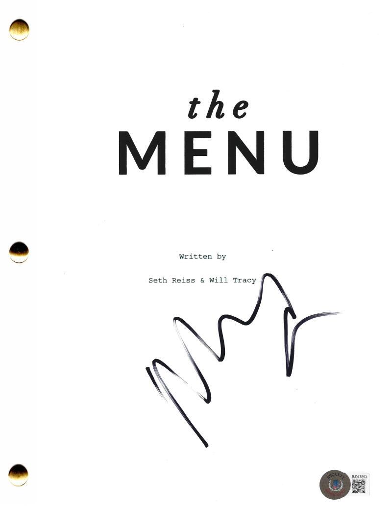 NICHOLAS HOULT SIGNED THE MENU SCRIPT AUTHENTIC AUTOGRAPH BECKETT